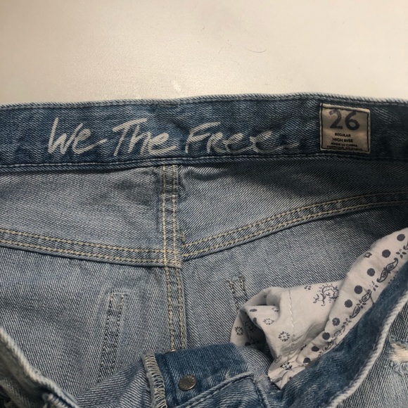 Free People We The Free Blossom Rigid Jeans Exposed Button Fly 26 - Picture 8 of 10
